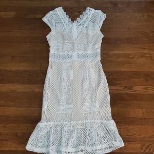 Lace cream dress